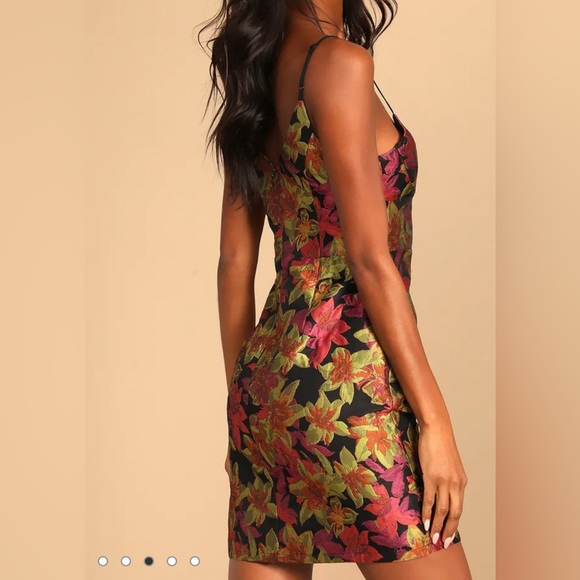 Festivities Multi Floral Mini Dress - Picture 2 of 2